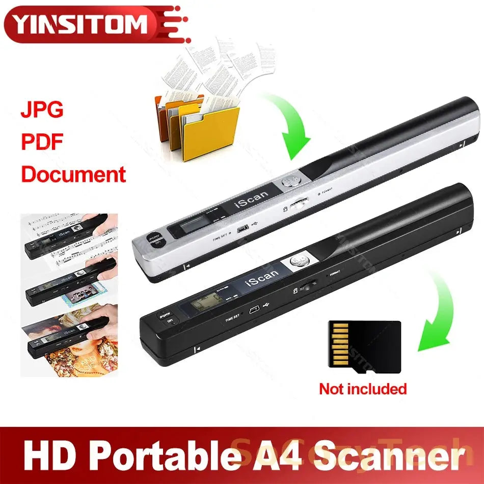 Scanner Portable A4 iScan – 300/600/900 DPI – JPG/PDF Socosytech