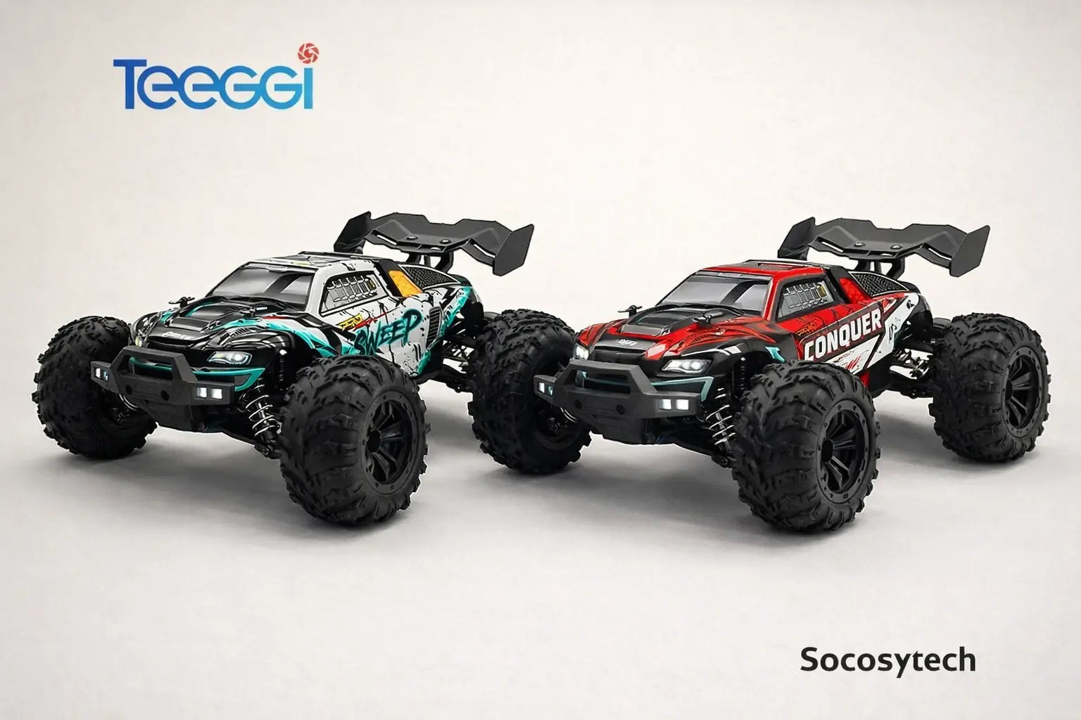 Voiture RC Tout-Terrain 1:16 4WD 70 km/h – Moteur Brushless – Teeggi | Socosytech Socosytech