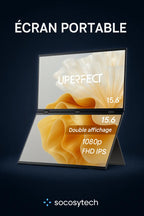 Écran Portable UPERFECT Delta 15.6" – Double Affichage 1080p, IPS, HDR - Socosytech