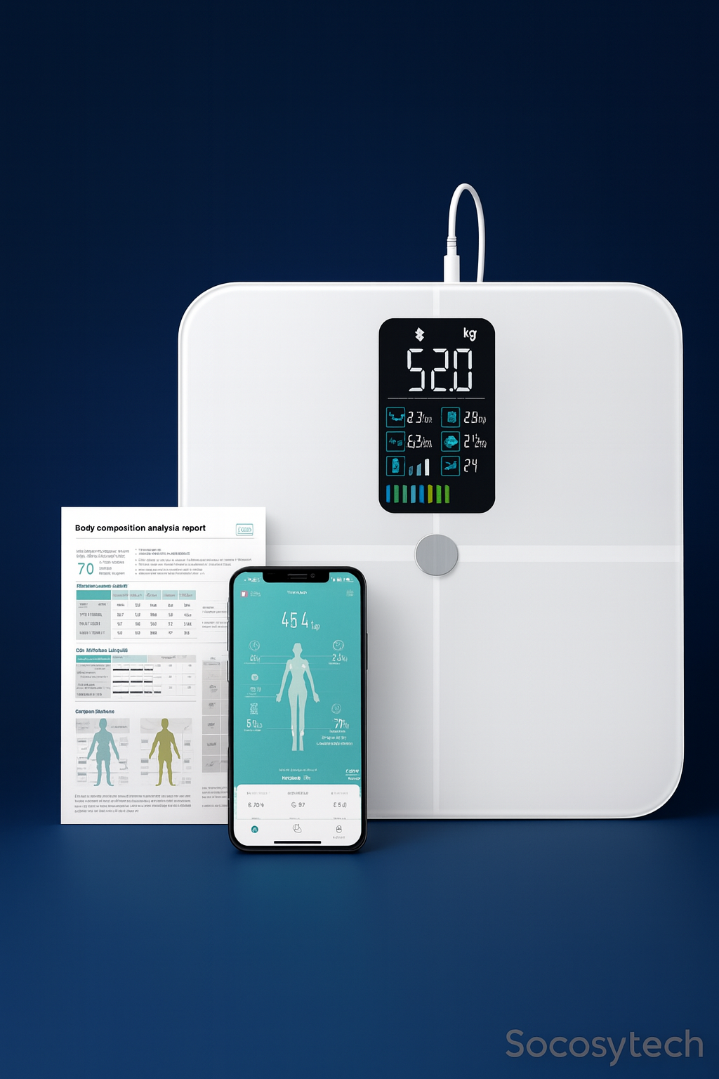 Balance Connectée Impédancemètre – Analyse Corporelle 8 Électrodes (iComon)