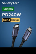 Câble USB4 Gen4 80Gbps – USB-C 240W PD 3.1 (Ugreen) Socosytech