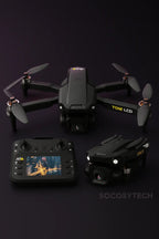Drone TD12LCD – Caméra 1080p FHD, Moteurs Brushless + Télécommande LCD – Toladrone - Socosytech