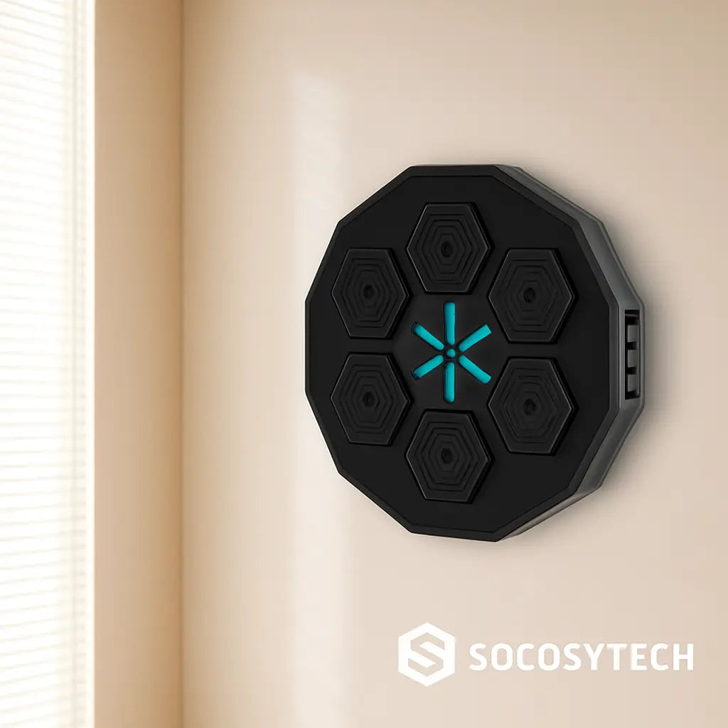 Machine de Boxe Murale Octogonale – LED Centrale & Bluetooth – Kit Complet – Bymaocar - Socosytech