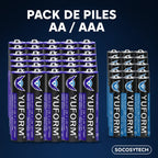 Piles AA/AAA 1.5V Alcalines – Packs 8 à 100 pcs – Yuform Koonenda - Socosytech