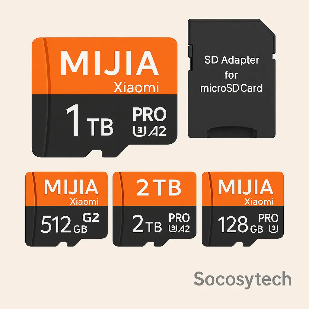 Carte MicroSD Haute Vitesse 128GB–1TB – U3 A2 100MB/s – Mijia (Xiaomi) - Socosytech