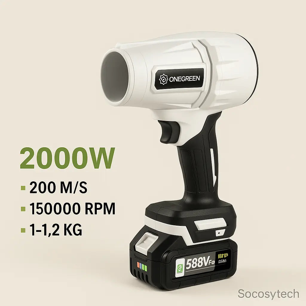 Souffleur Électrique Sans Fil Brushless 2000W – Compatible Makita | ONEVAN Socosytech