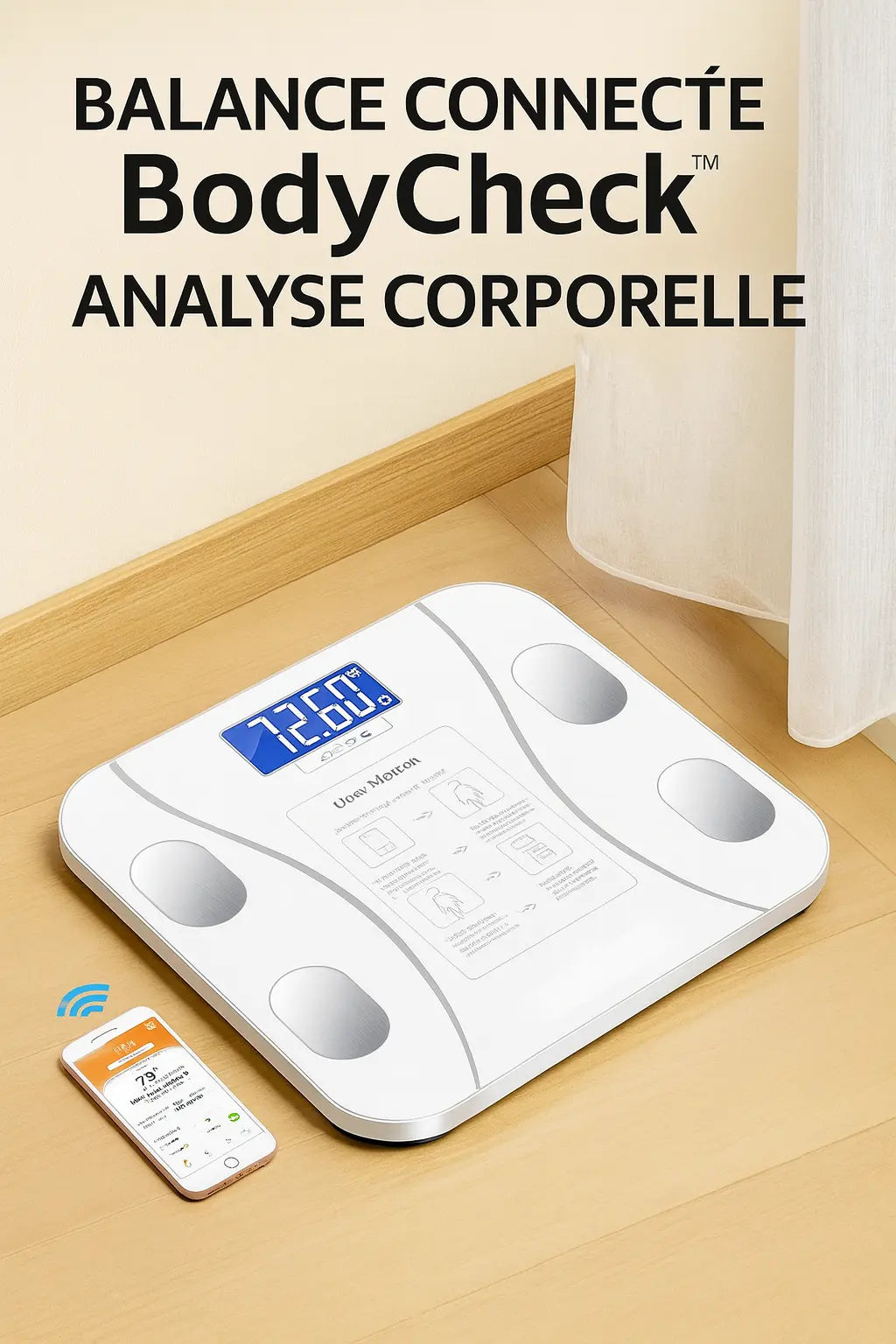 Balance Connectée BodyCheck™ – Analyse 13 Données & App Bluetooth - Socosytech