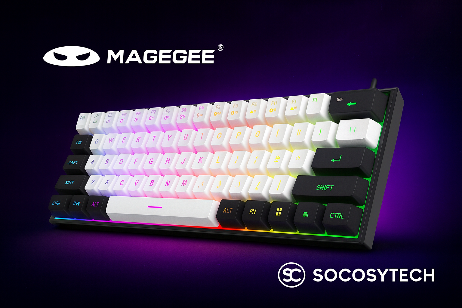 Clavier Gaming 60% RGB – MageGee TS91 (Filaire USB)